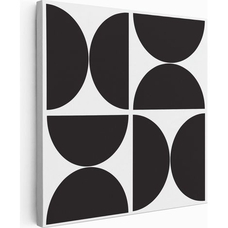 Tableau toile Carré - Motifs demi cercles - 80x80 cm (1/2)