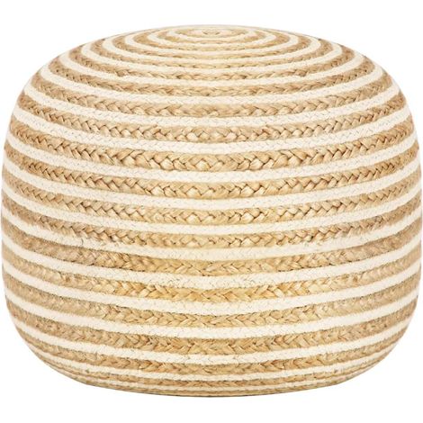 Handgefertigter Sitzpuff 45 x 30 cm Jute vidaXL
