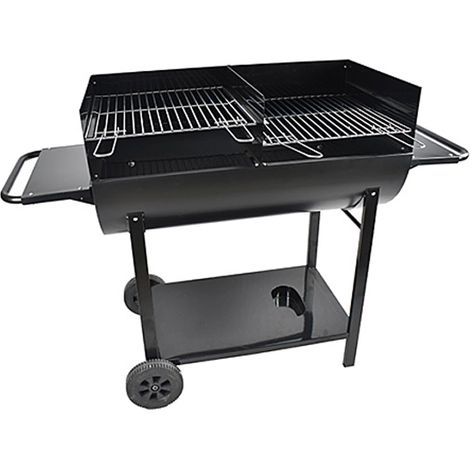 Barbecue demi tonneau à charbon 90 x 50 cm (1/2)