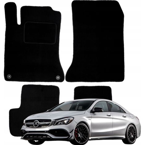 Alfombrillas de terciopelo para Mercedes CLA C117 2013-2019, limpiaparabrisas para coche B (1/5)