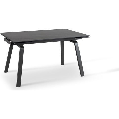 Tavolo Allungabile 140/200x80x76 cm in Ceramica Dylan Grigio Opaco (1/4)