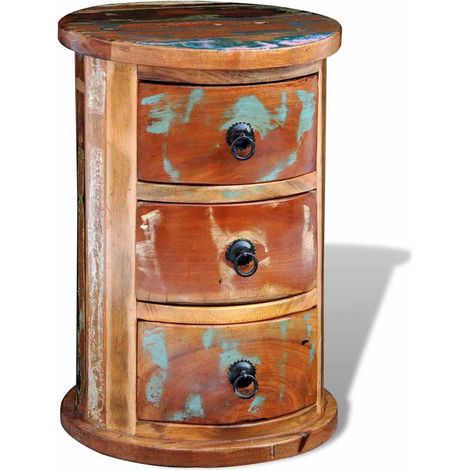 Armoire avec 3 tiroirs-Meuble de rangement Bois de récupération massif 726626 (1/5)