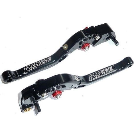 Aplicable a APRILIA TUONO 660 2020-2024 PALANCA DE FRENO Y EMBRAGUE PLEGABLE Y EXTENSIBLE PARA CARRERAS DE CARRERAS () (1/5)