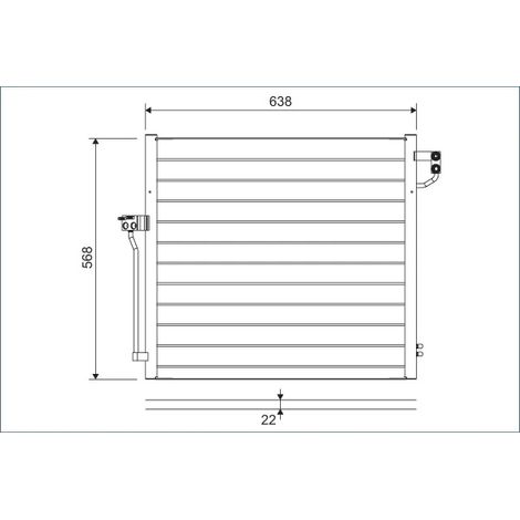 Condenseur, climatisation Valeo 822623 MERCEDES-BENZ 0995000002 995000002