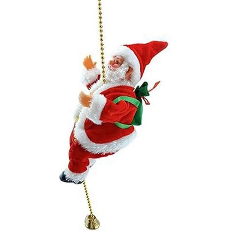 Weihnachtsmann klettert an einem Seil hoch, Weihnachtsbaumschmuck für den Innen- und Außenbereich (wie abgebildet). (1/5)
