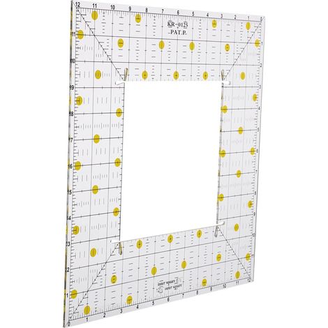 Règle Patchwork Carrée pour Couture et Découpe de Tissus avec Mesures Claires Facile à Laver Ranger (1/5)