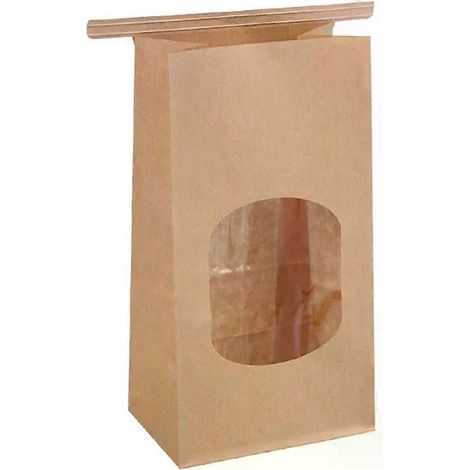 50 Stück Gebäcktüten, Geschenkverpackung aus Kraftpapier, Kekspackungen M (1/4)