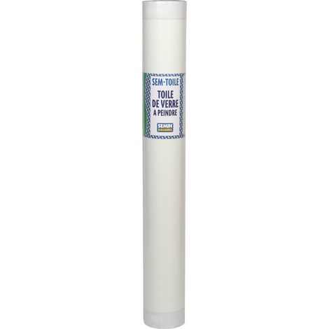 Semin – Toile de verre pour revêtement mural à peindre – Rouleau 50 x 1 m – Adaptée aux surfaces irrégulières – Masque les défauts