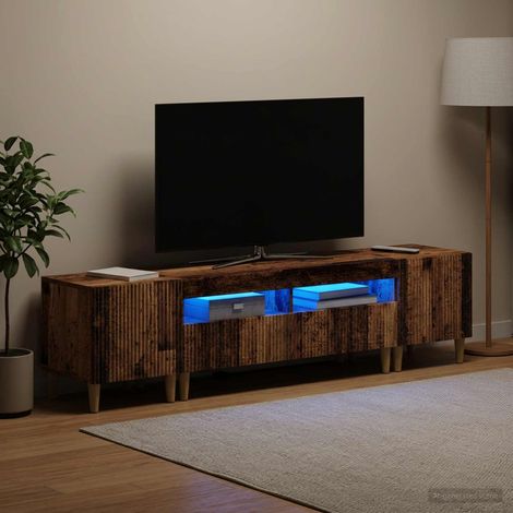 vidaXL 3 Piece LED TV Cabinet ARNHEM 3 pcs Old Wood Engineered Wood (1/5)