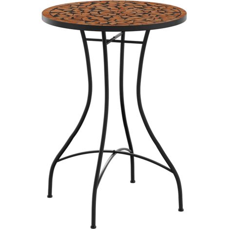 Table de jardin  Table de bistro mosaïque terre cuite Ø50x70 cm céramique (1/5)
