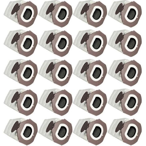 Lot de 20 sacs à poussière de rechange pour aspirateur Vorwerk VK7 FP7 : accessoires, sacs poubelle antibactériens au charbon actif (1/5)