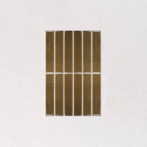 Faience Effet Zellige Caramel NOUVELLE 3x16cm Toffee