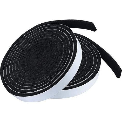 Lot de 2 joints de fumage 1/2" x 1/8" de 3 m (10 pieds) résistants aux hautes températures et ignifugés pour barbecue et fumoirs. (1/5)