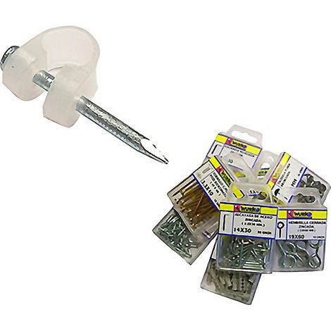 WURKO grapas cable coaxial tv 2417 blister 8 , Grapas para cable coaxial TV, modelo 2417Blister
