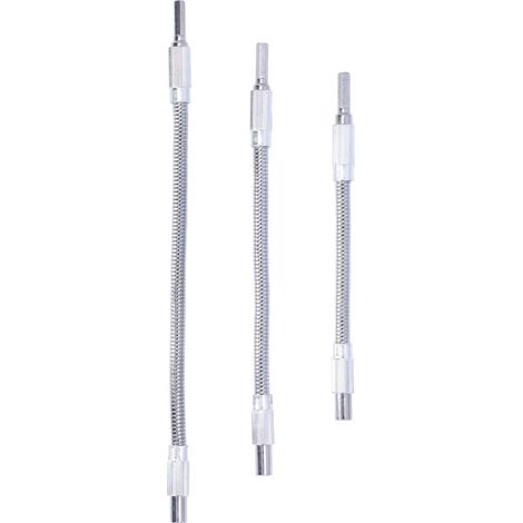 3 Pièces Flexible Extension de Tige Universelle pour Mèches de Perceuse 1/4in avec Porte-Embout (1/5)