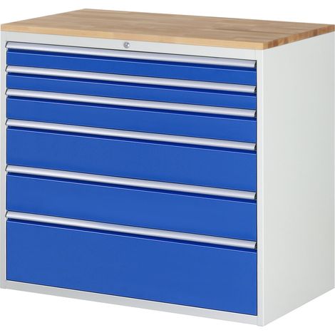 Rau Schubladenschrank Buche-Top und 6 x Schubl.-XXL 2x90 1x120 2x180 1x270mm (1/5)