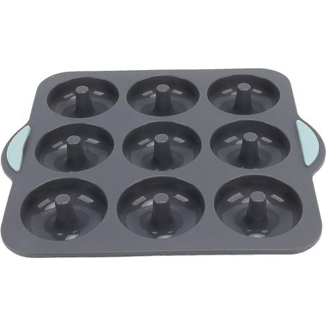 Silikon-Donutform, 9-teiliges hitzebeständiges Donut-Backform-Set