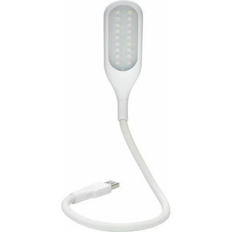 Lampe USB dimmable avec 18 LED, offrant 3 niveaux de luminosité. Son design simple présente un col de cygne flexible et un interrupteur tactile, idéal pour l'éclairage d'ordinateur portable ou de clav (1/4)