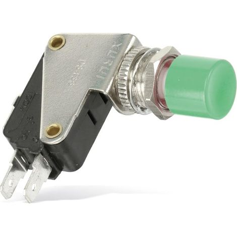 BOUTON POUSSOIR ENCASTRABLE DS438, 7,5 A/250 V , VERT BOUTON POUSSOIR DS - 438, VERT 1 BROCHES, MARKENLOS