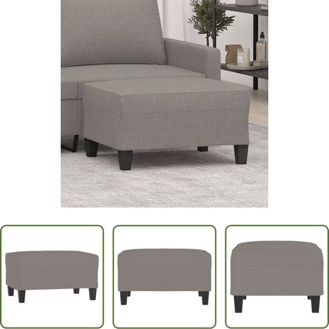 Stoffhocker - Fußhocker Taupe 70x55x41 cm Stoff (1/5)
