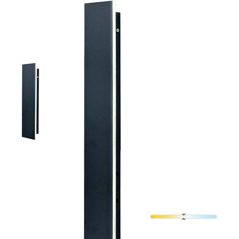 Applique murale extérieure LED intégrée 8 W noire, forme allongée, IP44 MIRANA Kobi (1/5)