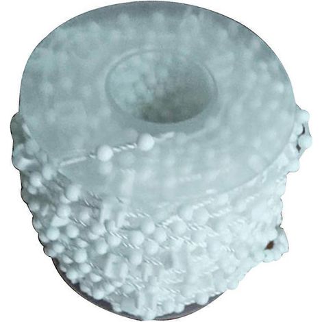 Poids et chaînette de fixation inférieure pour stores verticaux, boucle à billes fines, accessoires pour rideaux, blanc, 10 mètres, facile à utiliser, 1 pièce (1/5)