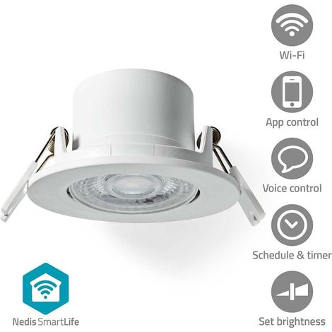 Nedis SmartLife Plafoniera Bianca 5,2 cm di Diametro