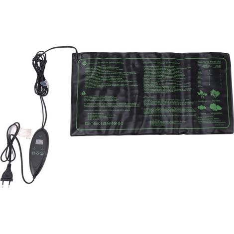 Tapis chauffant semis 20x10 pouces avec thermostat digital, set germination, prise EU 220-240V