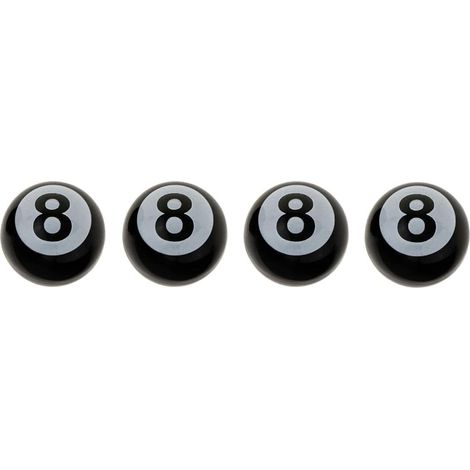 APEX Bouchons de valve en alliage noir en forme de boule de 8 pouces (lot de 4) universels pour voitures, SUV, vélos, motos et camions (1/5)