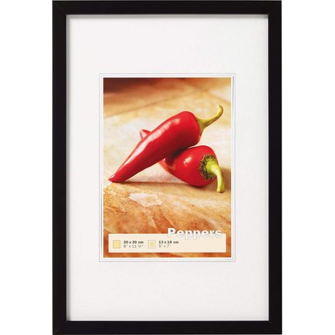 Cadre photo noir 9 x 13 cm Cadre en bois Peppers BP913B (1/3)