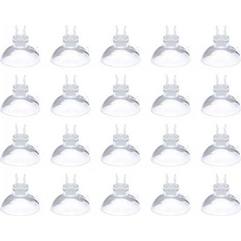 20 pièces Clips de Ventouse d'aquarium pour Tube d'air d'aquarium de 4 à 6 mm, Suceur de Tuyau d'air d'aquarium, Tube de Compagnie aérienne, Pince de Support de Tuyau d'air Transparent (1/4)