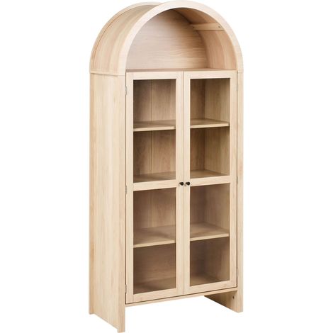 Vitrine mit Glastüren GLENWOOD 79 cm Hellbraun
