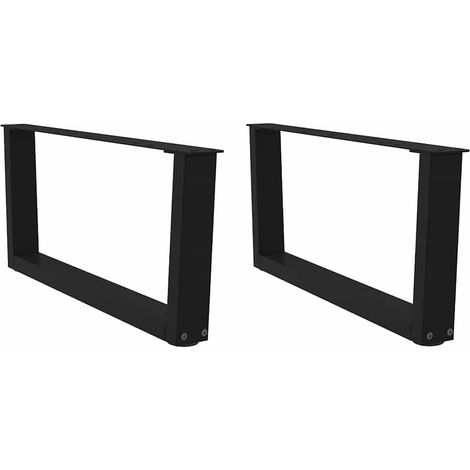 Couchtischbeine V-Form 2 Stück Schwarz 70x(30-31,3) cm Stahl
