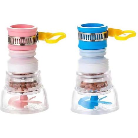 Filtre Anti-Éclaboussures - Robinet Rétractable 360° - Adaptateur Économie D'Eau - Pour Robinet Standard - Lot De 2 (1/5)