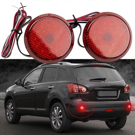 feux arrière à réflecteur LED rouges pour pare-chocs, feux stop, compatibles avec Nissan Qashqai, X-Trail T31 et Toyota Corolla Sienna. (1/5)