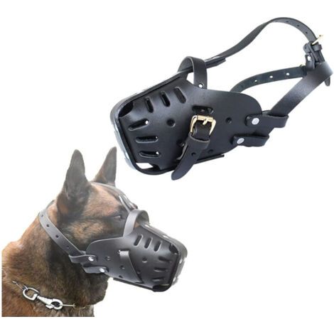 Maulkörbe für Haustiere, aus Leder, für mittelgroße und große Hunde, Deutscher Schäferhund, Dobermann, Bissschutzmasken für Hundetraining, Macaron-Maulkörbe, INHHUB