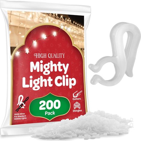 Christmas plastic light clips, 200 pieces, retail, decorative light hooks, Christmas accessories, small light hooks. (1/5)