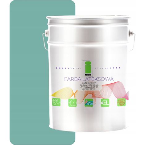 Peinture murale latex pour intérieur vert pastel 10L Pologne (1/5)