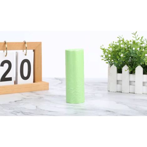 Lot de 200 sacs poubelle biologiques, résistants à la déchirure, sacs pour déchets alimentaires, compostables et s, en amidon de mas., (1/5)