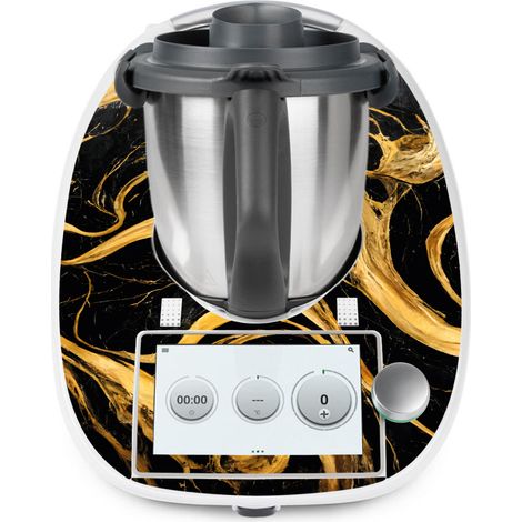 Stickers Thermomix TM6 - Effet Marbré - Adhésif MAT (1/2)