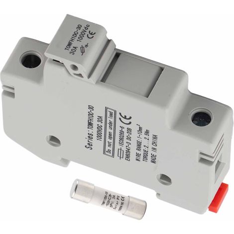 Sicherungshaltersockel für DIN-Schienenmontage, Stromverteilungs- und Steuerungseinrichtungen TOWFH1DC 1000VDC 1P3A (1/5)