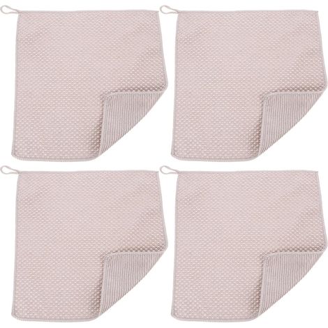 Torchons de cuisine rayés à motif maïs, lot de 4, double face (1/5)