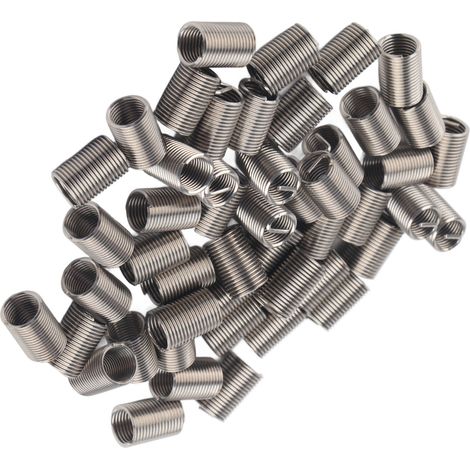 Inserts filetés M10x1.25 en acier, manchon de protection fileté, réparation de filetage 2,5D, lot de 50 pièces. (1/5)