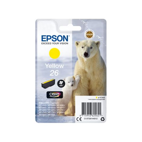 Epson Polar bear C13T26144012 cartouche d'encre 1 pièce(s) Original Rendement standard Jaune (1/3)