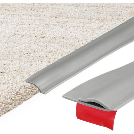 6M Profil De Transition Moquette Vers Carrelage, Bande Autoadhésive Pour Bordure De Moquette, Cache-Joint En TPE, Baguette De Finition Pour Sols Inégaux, Gris (1/5)