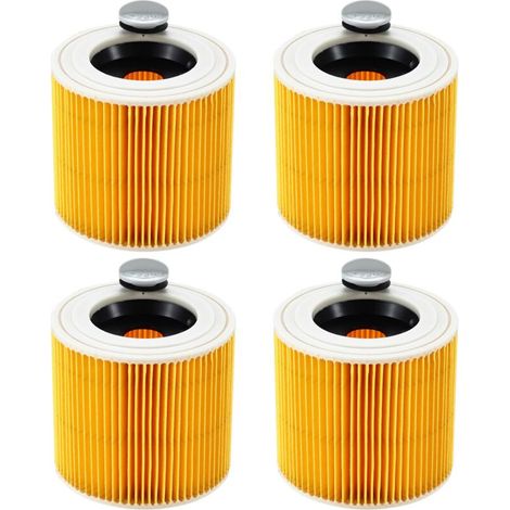 Filtro a cartuccia, 4 filtri per aspirapolvere Kärcher, aspirapolvere Kärcher WD3 Premium, WD2, filtro WD3, MV3, MV2 SE4001 SE4002, filtro di ricambio per aspirapolvere Kärcher 6.414-552.0/6 (1/5)
