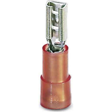 [NEUWERTIG] B-Ware Phoenix Contact Flachsteckhülse Steckverbinder Rot Teiliso Messing 100 Stück
