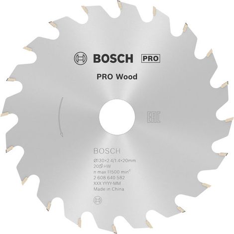 Bosch PRO Wood Circular Saw Blade 130 x 2.4 x 20 mm T20 2608640582