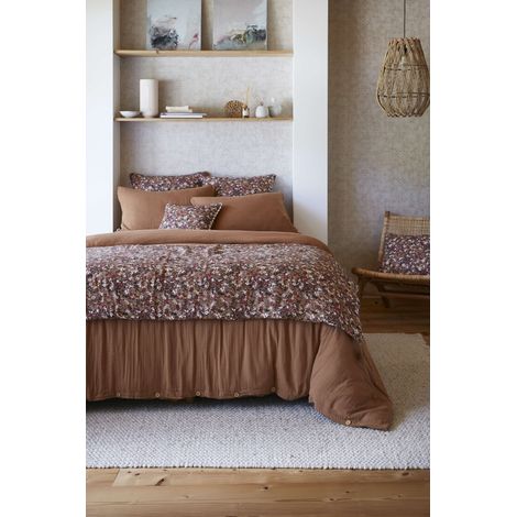 Bout de lit "Capucine" 90 x 200 cm "Gaze de Coton" - Capucine Camel - 90 x 200 cm - Capucine Camel -