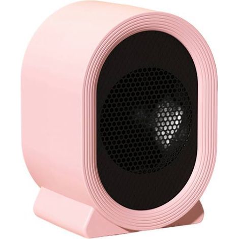 500W chauffage auxiliaire, simple et compact, facile à transporter, double mode ventilateur chauffant, radiateur électrique, protection multiple, idéal pour le Bureau, la chambre et le salon. rose (1/5)